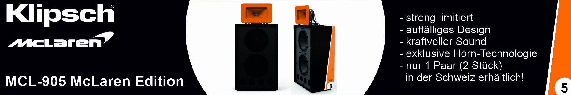 Klipsch MCL-905 McLaren Edition - Streng limitierter...