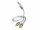 Inakustik Premium Jack/RCA (1.5 Meter, 3.5mm Klinke -&gt; 2x Cinch, Weiss/Silber)