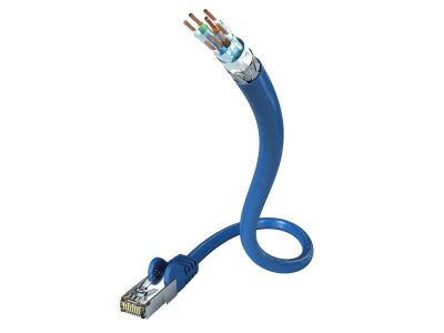 Inakustik Profi Netzwerkkabel CAT 7 ( 0.5 Meter, Blau)