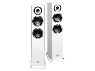 Cabasse Murano Alto (Weiss hochglanz, Stoff: Silbergrau)