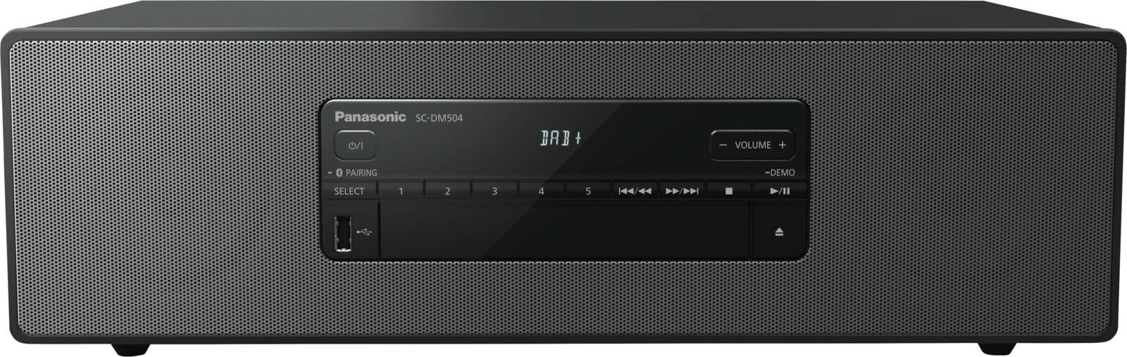 - CD-Player Panasonic Schwarz SC-DM504 All-in-One mit Audiosystem