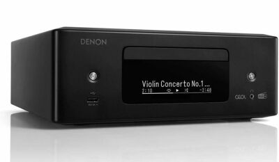 Denon RCD-N12DAB Schwarz - Stereo-Receiver mit CD-Laufwerk und HEOS