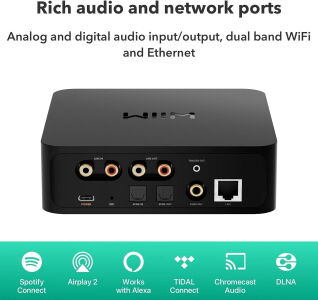 WiiM Pro Plus Schwarz - Ultra-High-Res-Audio Streamer mit Chromecast