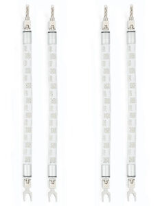 Inakustik Referenz LS-4005 AIR Pure Silver BiWire-Brücke (BFA Banana-Kabelschuh 120 mm)