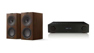 KEF Q Concerto Meta mit Arcam A15 (Walnut)