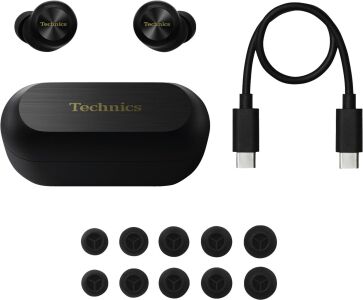 Technics EAH-AZ100 Schwarz - True Wireless In-Ear Kopfhörer mit Ladeb
