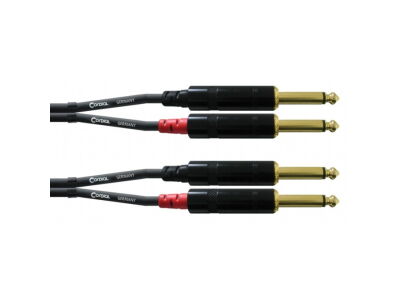 Cordial CFU 3 PP (Stereo Kabel 2x 6.3 -> 2x 6.3 mm Mono-Jack, 3.0 Meter)