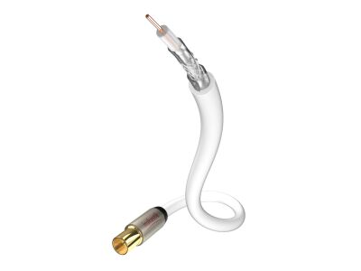 Inakustik Premium HDTV Antennenkabel ( 5.0 Meter, 100dB, Weiss)