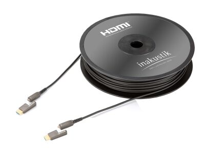 Inakustik Profi HDMI-Micro 2.0 LWL (HDMI Typ A>A, 10.0 Meter, Polybag)